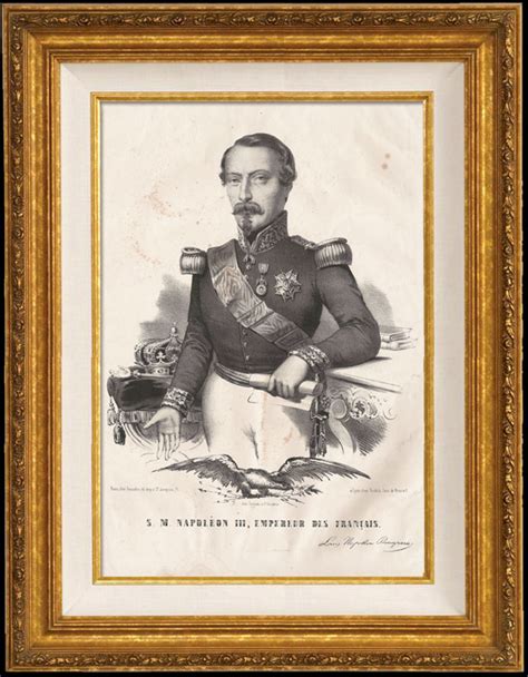 Antique Prints And Drawings Portrait Of Napoleon Iii Of France Emperor