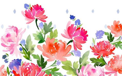 Watercolor Flowers Wallpapers Wallpaper Cave