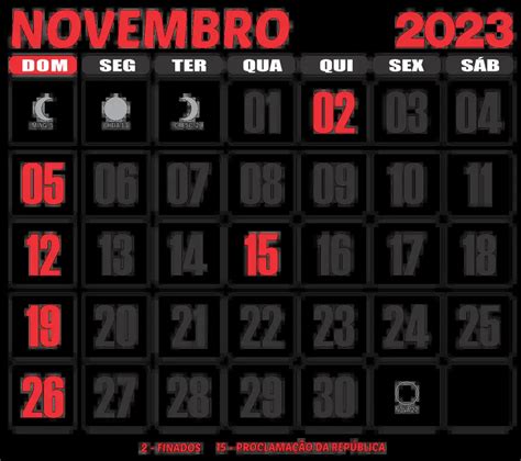 Calendário 2023 Novembro Imagem Legal