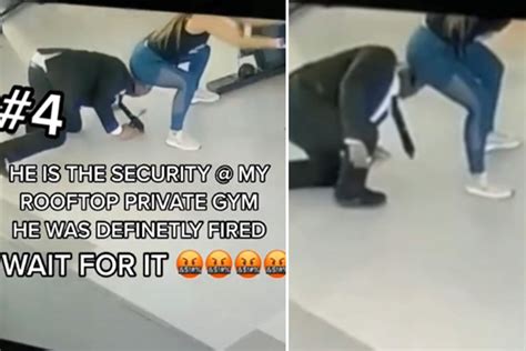 gym security guard fired after being filmed in vile tiktok video sniffing a woman s bottom four