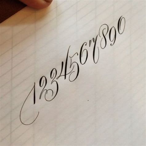 Fancy Calligraphy Numbers