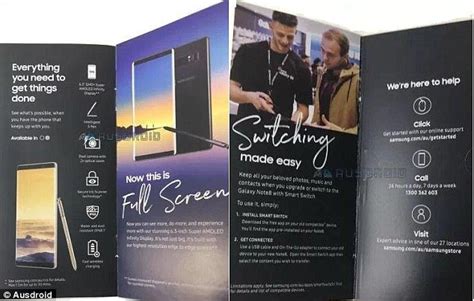 Leaked Samsung Sales Brochure Reveals Galaxy Note 8 Specs Daily Mail