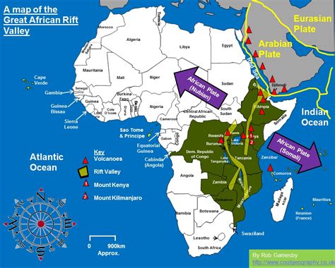 | it's difficult to believe that the geological force that almost broke africa in two instead created such serene landscapes. Plate margins and landforms