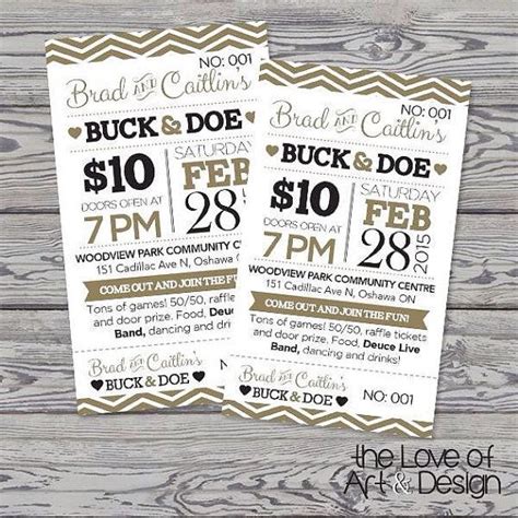 Buck And Doe Tickets That Will Wow Your Guests This Listing Is For The