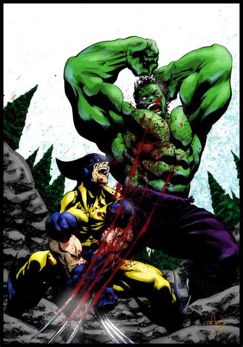 Hulk Vs Wolverine Colors By Thenewestredranger On Deviantart