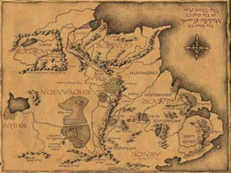 Middle Earth Map Printable