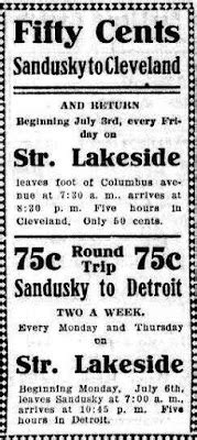 Sandusky History The Steamer Lakeside Later Named The Olcott