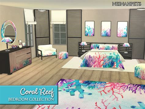 The Sims Resource Coral Reef Bedroom Collection Pt 1