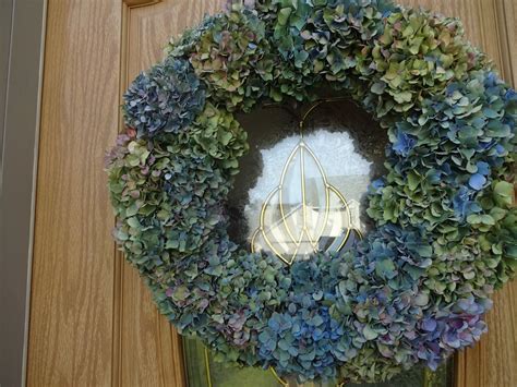 Hydrangea Wreath Dried Wreath Shabby Chic Dried Etsy Dried Wreath