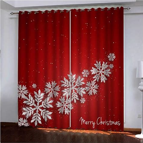 Daesar Christmas Window Curtains Curtains For Living Room