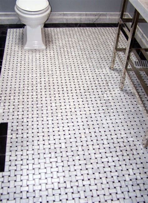 Basketweave Tile Bathroom Marble Tile Bathroom Bathroom Floor Tiles
