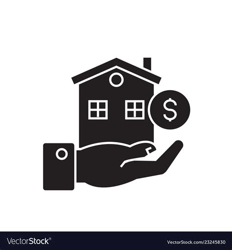 Home Loan Black Concept Icon Home Loan Royalty Free Vector