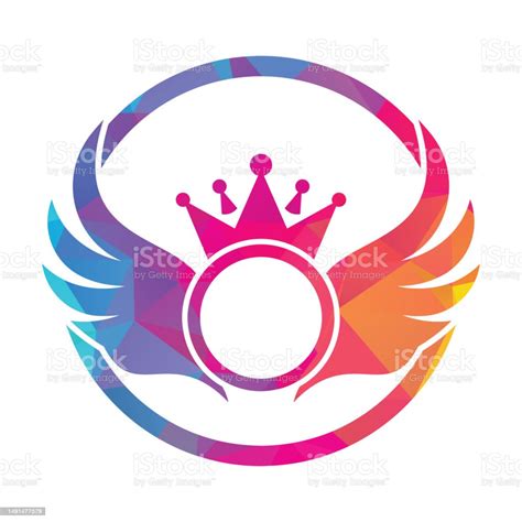 Crown Wing Logo Design Icon Template Stock Illustration Download