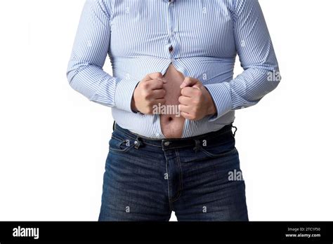 Man Overweight Tight Shirt Hi Res Stock Photography And Images Alamy