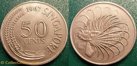 50 Cents 1986 Coins World Singapore Metal Copper Nickel