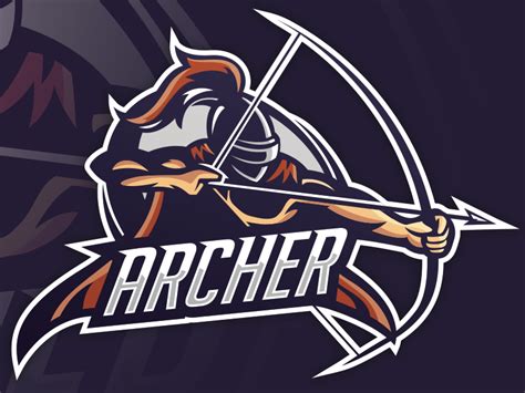 Archer Esports Mascot Archery Logo Vector Logos Viking Logo Logo