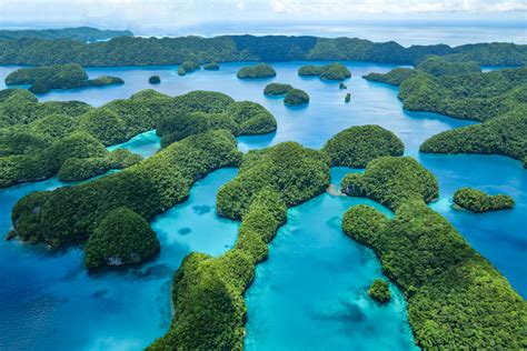 Palau Scenic Flight Over The Rock Islands Pictures