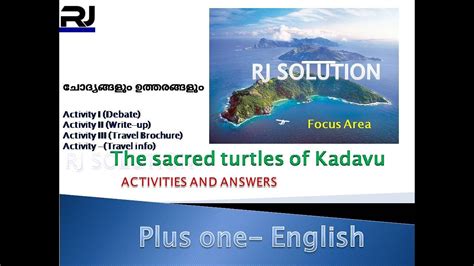 The Sacred Turtles Of Kadavu Activities And Answers Plus One Focus