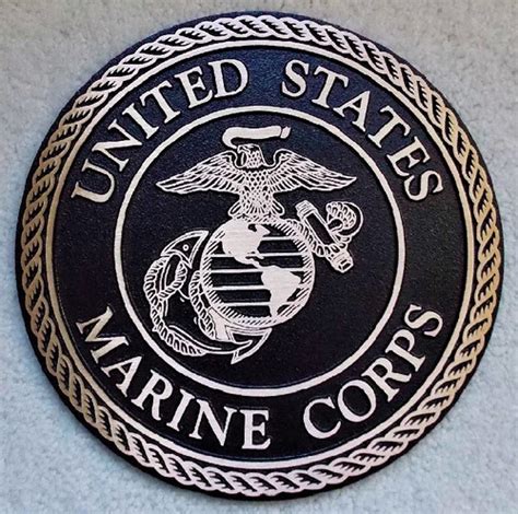 Us Marine Corps Cast Bronze Emblem Classic Bronze