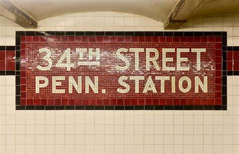 34th Street Penn Station New York City Subway Stock Photo Image Of