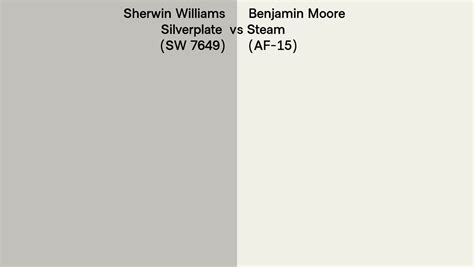 Sherwin Williams Silverplate Sw 7649 Vs Benjamin Moore Steam Af 15