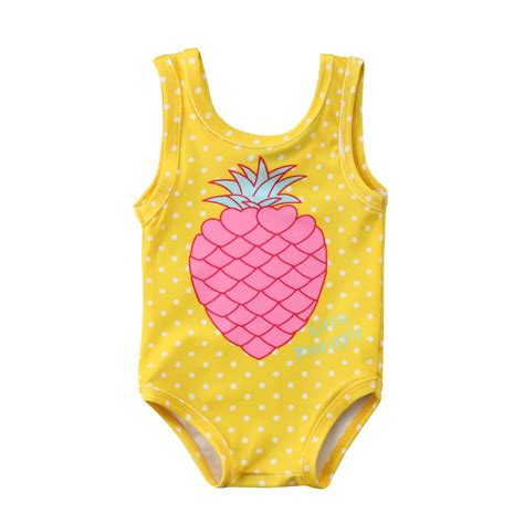 Buy Kids Baby Girls Swimsuit Pineapple Pattern Dot
