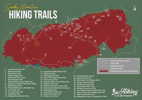 Smoky Mountain Trail Maps Hiking In The Great Smoky Mountains