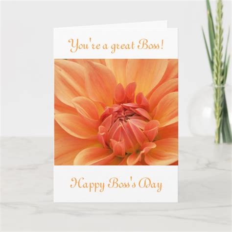 Happy Bosss Day For Female Boss With Flower Card