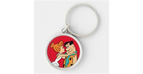 The Flintstones Wilma Kissing Fred Keychain