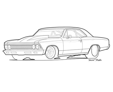 1970 Chevelle Ss Drawing Sketch Coloring Page