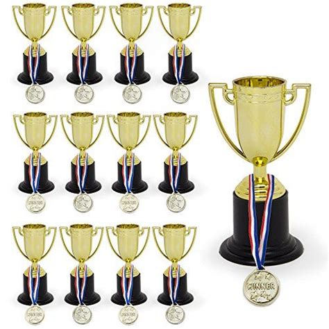 Kidsthrill Bulk Pack Of Trophy And Awards For Kids 12 Piece Set