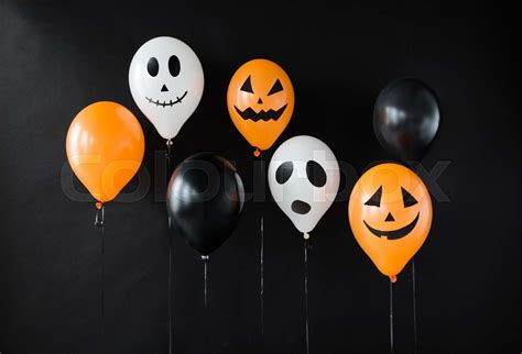 Scary Air Balloons Decoration For Halloween Party Stock Image Colourbox