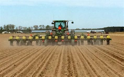 Corn Planting With A Tractor In Arkansas Image Free Stock Photo