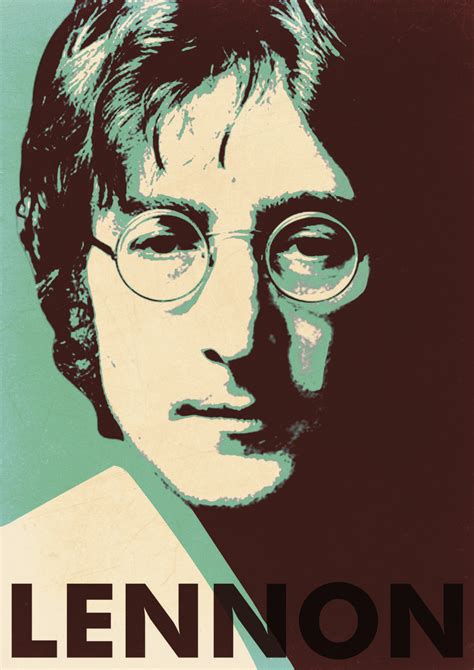 John Lennon Portrait John Lennon Portrait Poster Prints Retro Poster