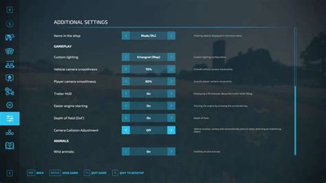 Fs22 Additional Game Settings V11 Fs 22 Other Mod Download