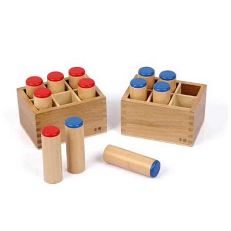 New Montessori Sensorial Auditory Material Sound Cylinders Sound