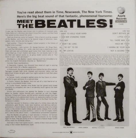 Meet The Beatles Las Escobas Que Cantan By The Beatles 1973 Lp