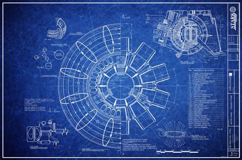 Iron Man Blueprints Poster