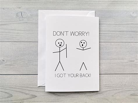 Dont Worry I Got Your Back Greeting Card Blank Card Etsy