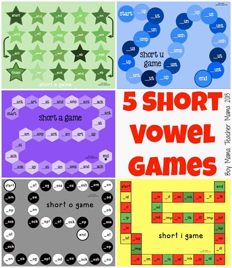 Free Printable Short Vowel Games Printable Templates
