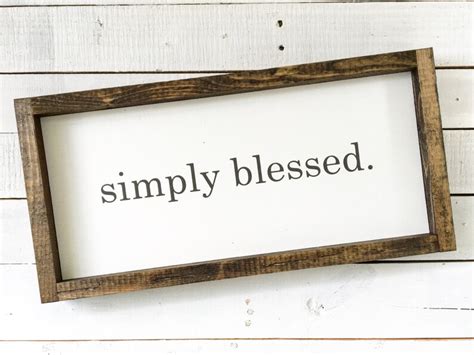 Simply Blessed Wood Sign Painted Wood Sign Inspirational Etsy