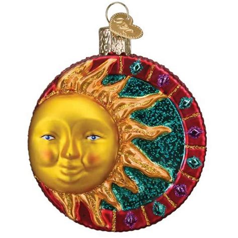 Old World Christmas Jeweled Sun Glass Blown Ornament For Christmas Tree