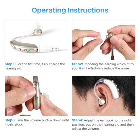 Digital Bte Rechargeable Hearing Aid Adjustable Sound Voice Amplifier