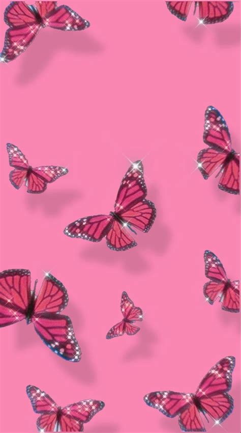 Cute Aesthetic Pink Butterfly Wallpapers Wallpaper Cave Butterfly Wallpaper Iphone Pink