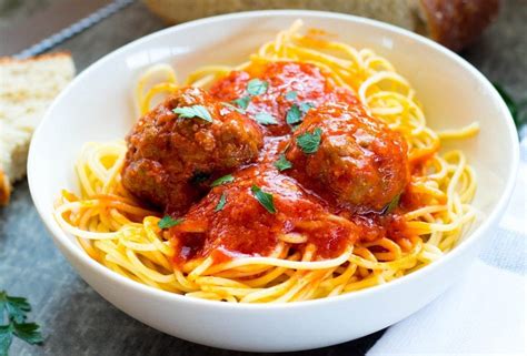 Authentic Homemade Italian Meatballs Tomato Sauce No Plate Like Home