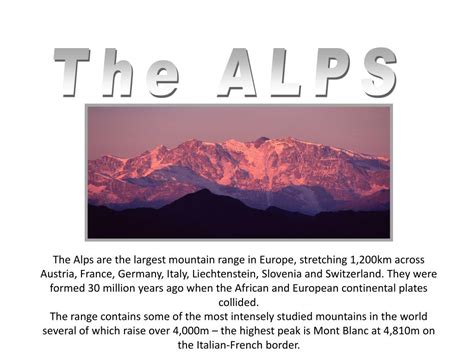 Ppt The Alps Powerpoint Presentation Free Download Id5392095