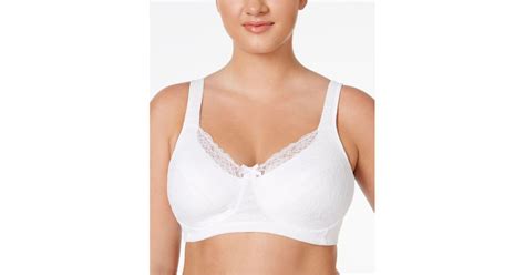 Playtex 18 Hour Post Surgery Perfect Lift Lace Wireless Bra E515 Online Only In White Lyst