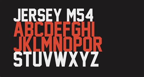 Jersey M54 Free Font What Font Is