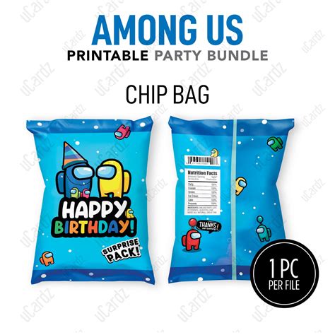 Printable Among Us Party Pack Among Us Party Favors Among Us Etsy