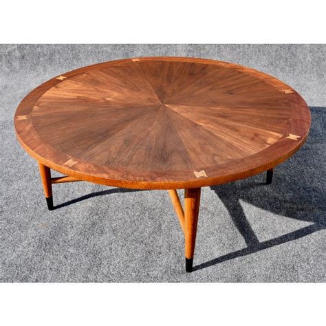 Vintage Lane Mid Century Modern Round Walnut Coffee Table Chairish
